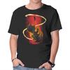 Unisex Crew Neck T-Shirt Wizard Vs Demon Graphic Short Sleeve Casual Tee