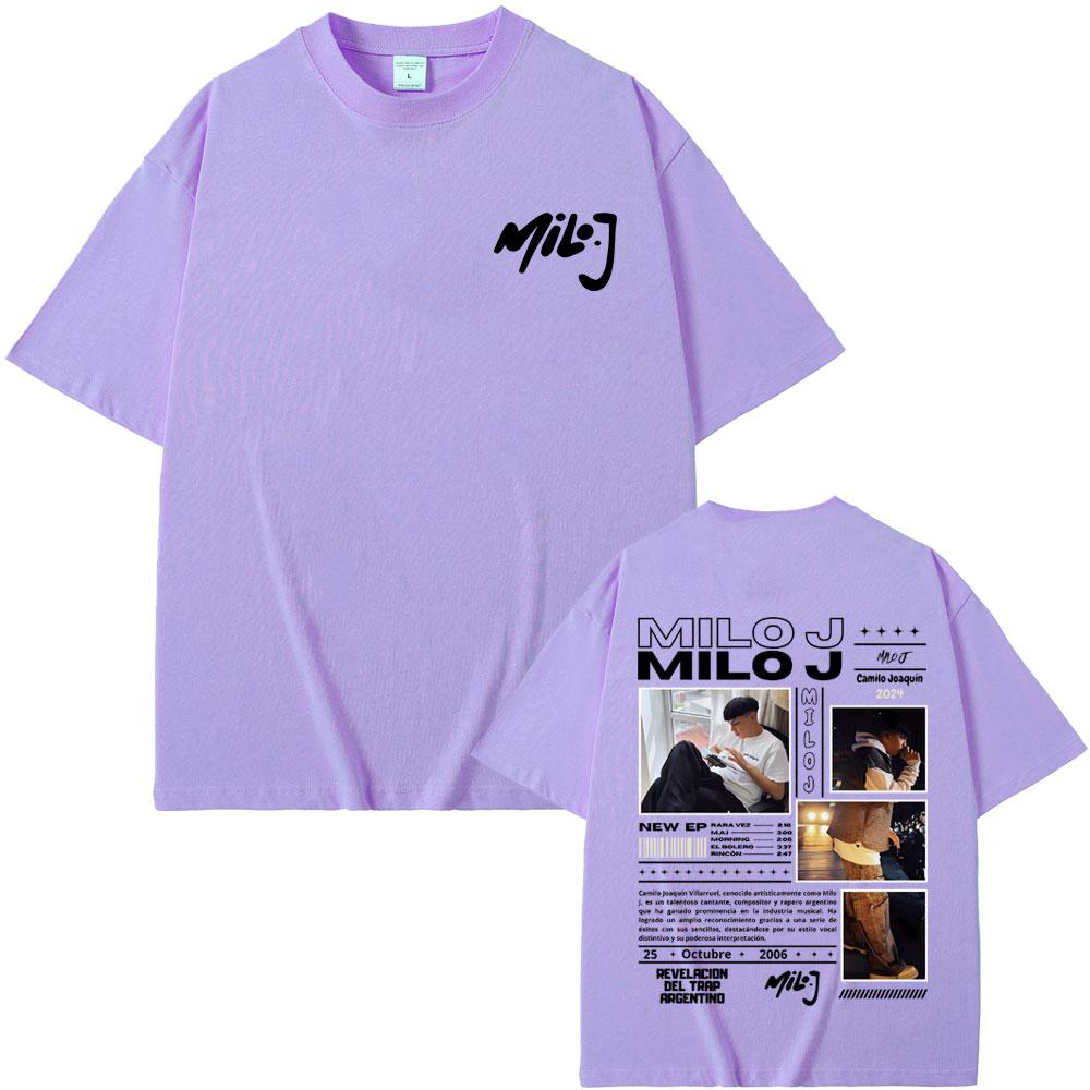 Rapper Milo J 111 Album Graphic T Shirt Men Women Hip Hop Fashion Oversized Short Sleeve Tshirt Men's Casual Pure Cotton T-shirt