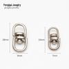 Rotating Figure-8 Metal Keychain Accessory