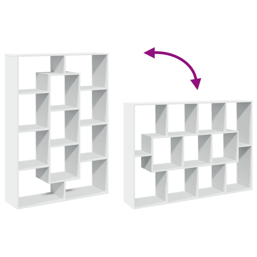 Bookshelf White 102x29x143 cm Engineered Wood