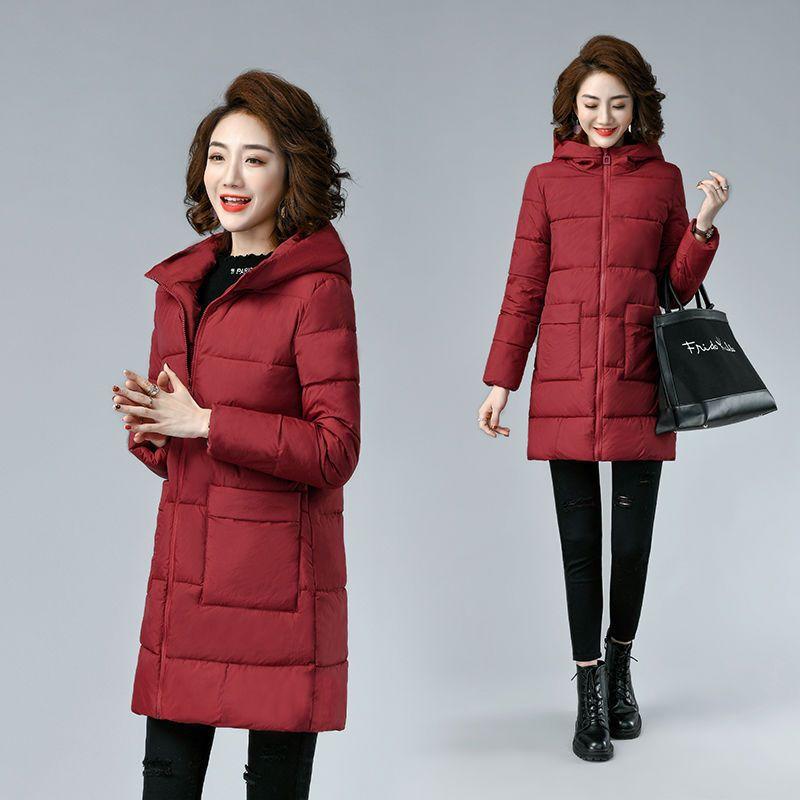 Vanntett Mote Casual Stor Størrelse Vinterjakke Dame Overfrakk Varm Damejakker Tykk Lang Damekåper Kvinnelig Varm Parkas