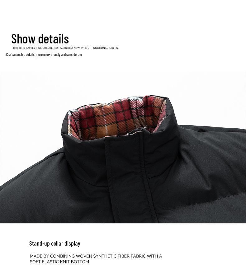 Teen Stand Collar Cotton Jacket - Trendy Padded Outerwear for Junior & High School Boys