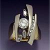 The New Electroplated Zirconia Geometric Women's Ring Is A Trendy Engagement Ring Accessory.