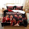3 Pieces Adult Boys Bedroom Bedding Set Cartoon Anime Hip Hop Style Duvet Cover Set 2024 Quilt Cover Pillowcase