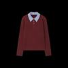 Mohanyimei Wool Blend Cable Knit Polo Sweater