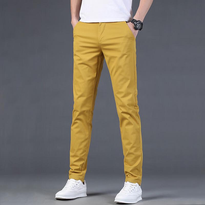 PLAYBOY Men's Slim Fit Tapered Stretch Casual Pants