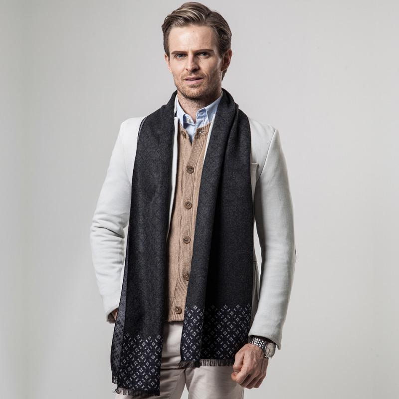 New Luxury Brand Business Mens Scarf Cashmere Scarfs Shawl High Quality Winter Warm Scarves Men