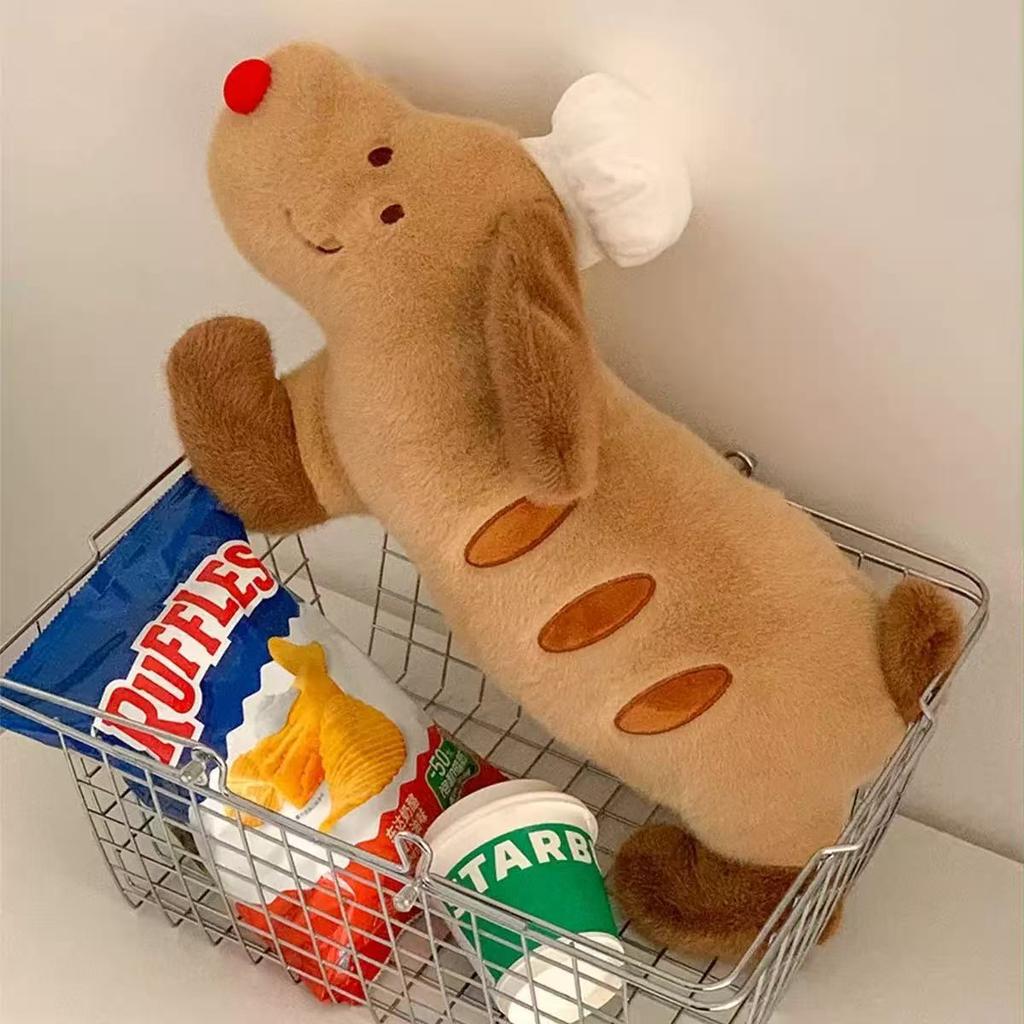 Original Baguette Dog Doll Cute Plush Puppy Chef Dog Dog Doll Soft Sleeping Long Pillow Doll