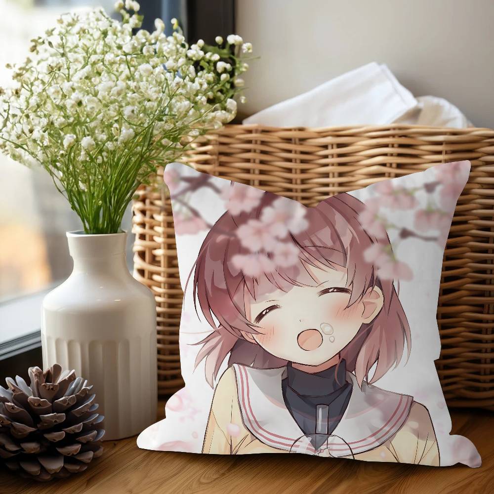 Anime C-CLANNAD Pillow Cover For Bedroom Room And Living Room Sofa Decorative Cushion Cover