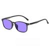 2026 New Small Square Frame Blue Light Blocking Glasses Blue and Purple Lens Computer-Specific Gaming and Esports Eye Protection