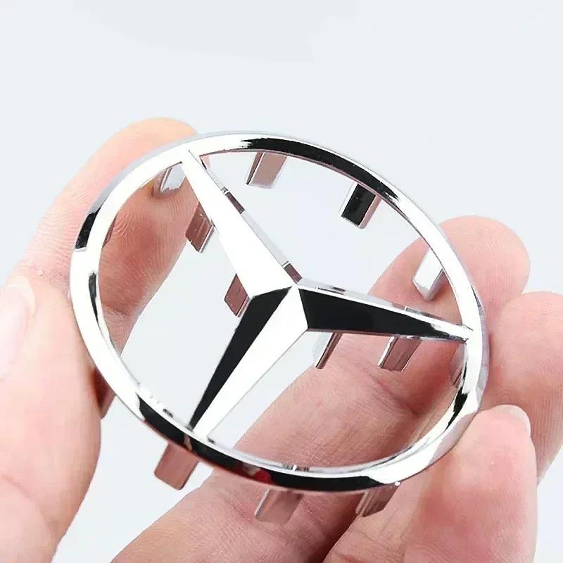 AABII1 1pcs 52mm 57mm Car Steering Wheel Logo Sticker Emblem For Mercedes Benz AMG W176 W202 W204 W205 W210 W211 CLA CLK CLS GLA GLC