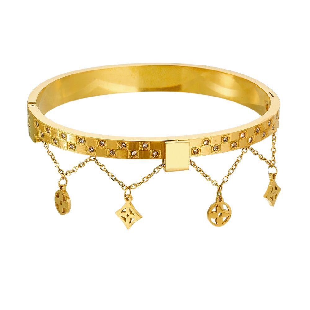 2026 European and American Simple Ins Style High-end Sense Four-leaf Flower Chain Buckle Bracelet Bracelet Light Luxury Temperament