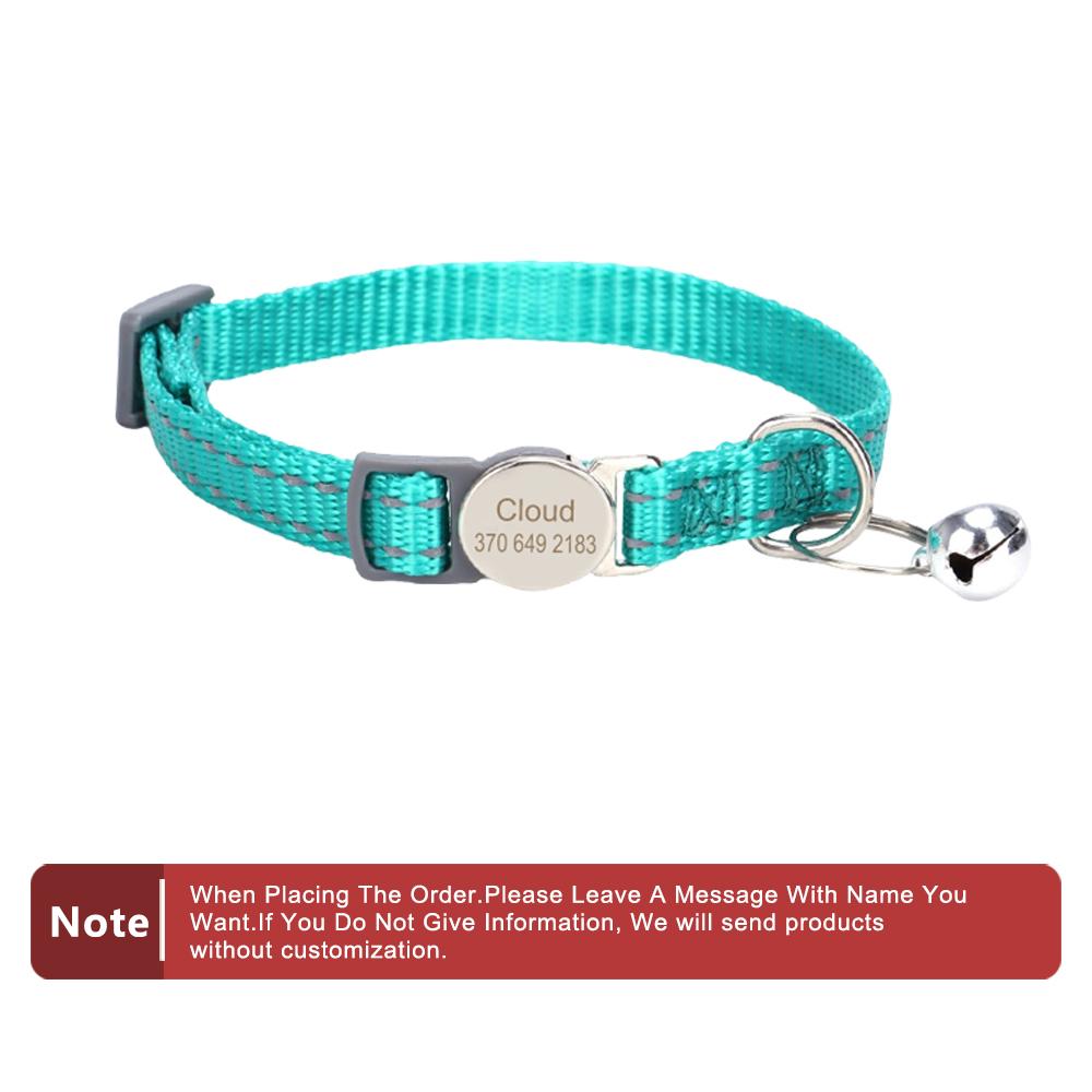 Personalized Name Cat Collar Kitten Puppy Anti-lost DIY Tag Custom Pet Collar Engraved Phone For Small Dog Puppy
