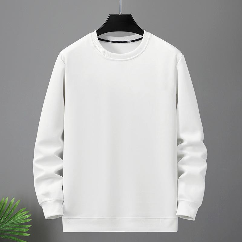 

2024 Trendy Oversized Plus Size Men s Sweatshirt - Spring/Autumn Loose Fit (8009) 6XL чистый белый