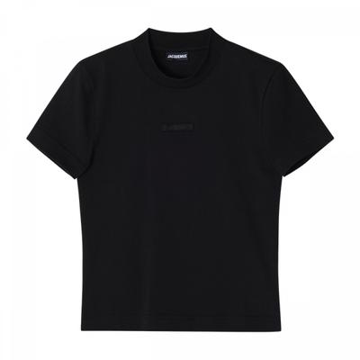 JacquemuS 241jS133 2031 990 Le GloSS Grano groSGrain Logo Camiseta de Manga Corta para Mujer