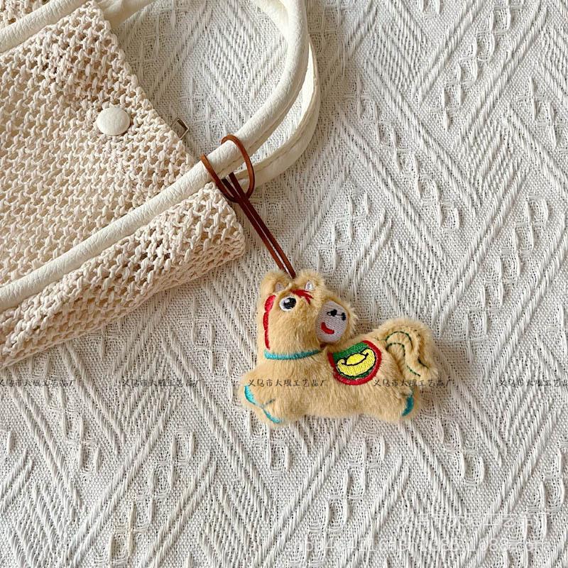 Chinese Style Festive Cartoon Pony Ornament - Year of the Horse Zodiac Pendant, New Year Decoration, Creative Gift