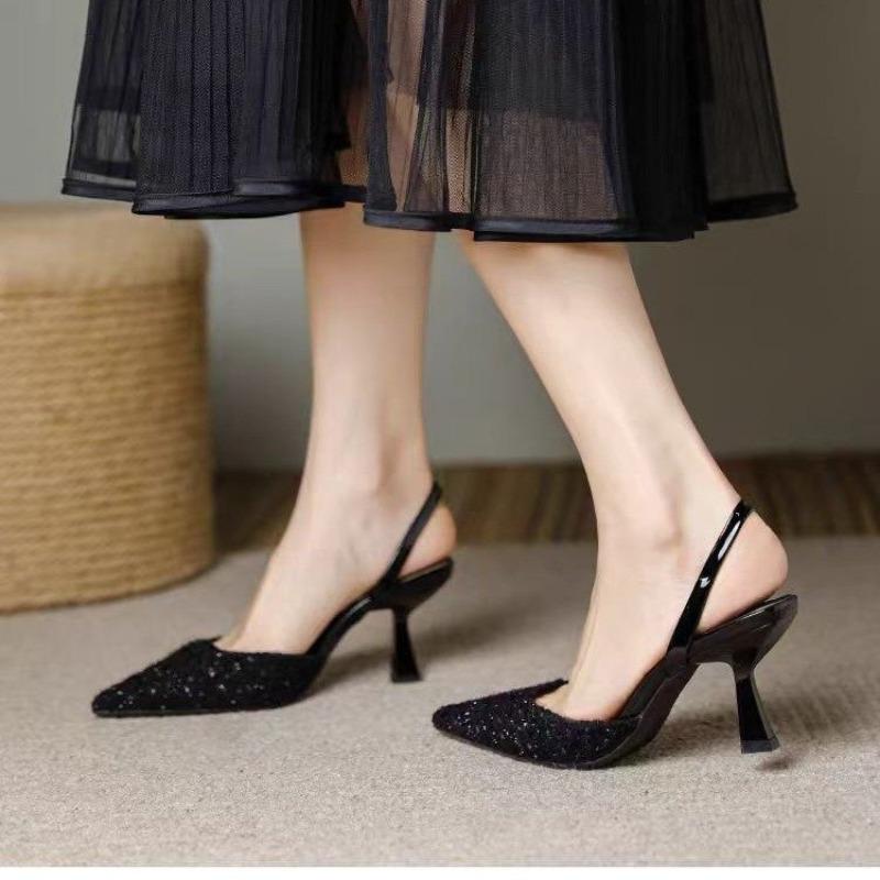 Women's Summer Pointed Toe Closed High Heel Sandals Comfortable Non Slip Sexy Party Casual Shoes