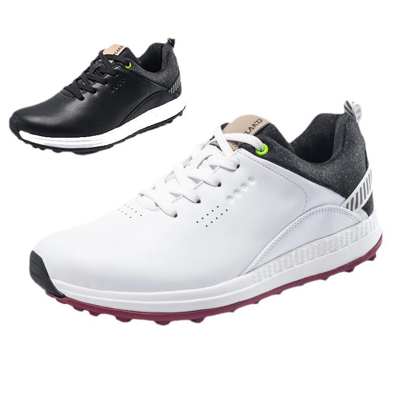Men's 519 Breathable Lace-Up Golf Shoes - Spring/Summer, Anti-Slip, Cleated, Casual Sports Footwear.