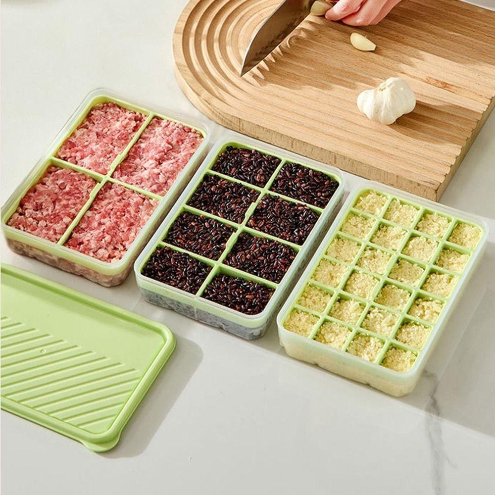 Detachable Food Storage Box 4/8/24 Grids Fresh Keeping Container Ice Cube Molds Food Fresh Keeping
