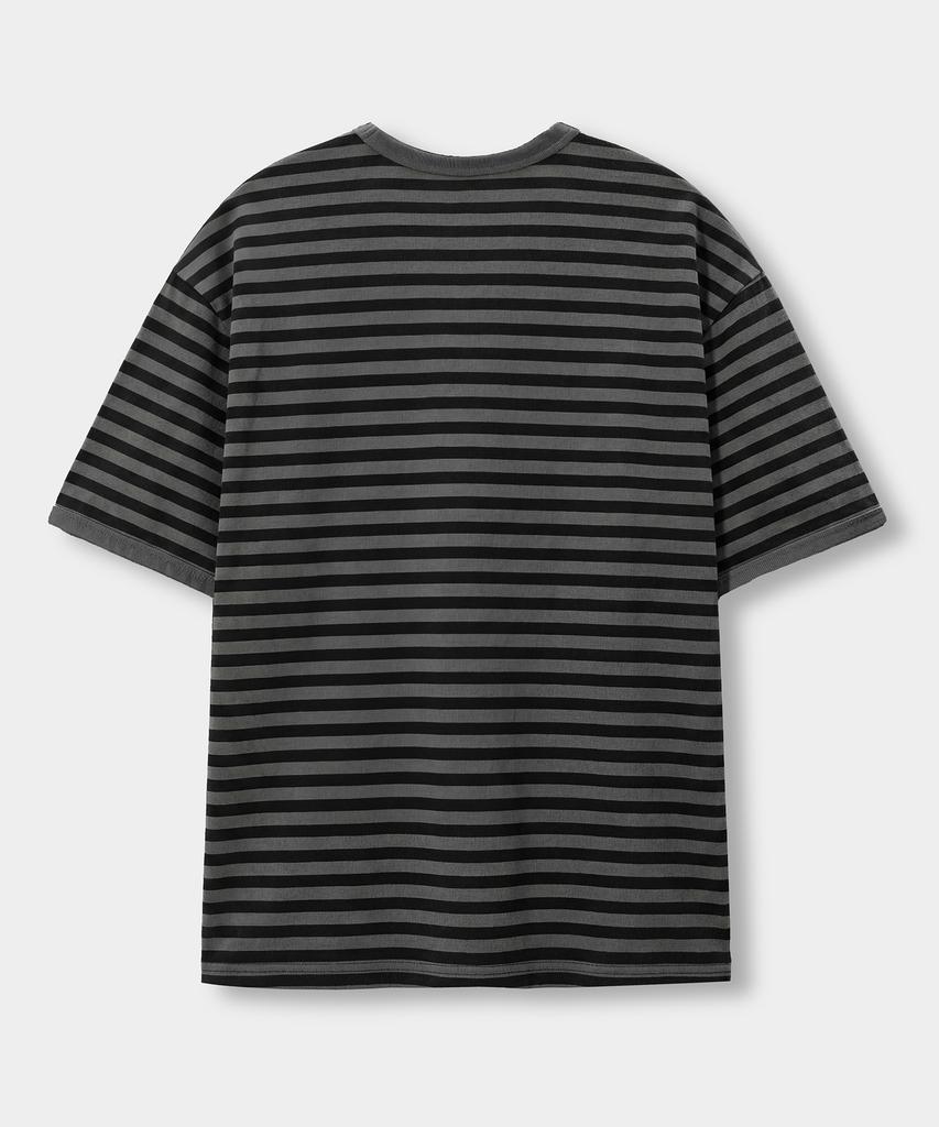 Dimiteulibeullaeg Border Stripe Ringer T-Shirt_3 Color