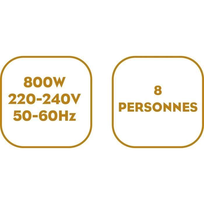 Fondue LITTLE BALANCE - Happy Fondue - Capacité 2L - Jusqu'à 8 personnes - Thermostat réglable - 800 W