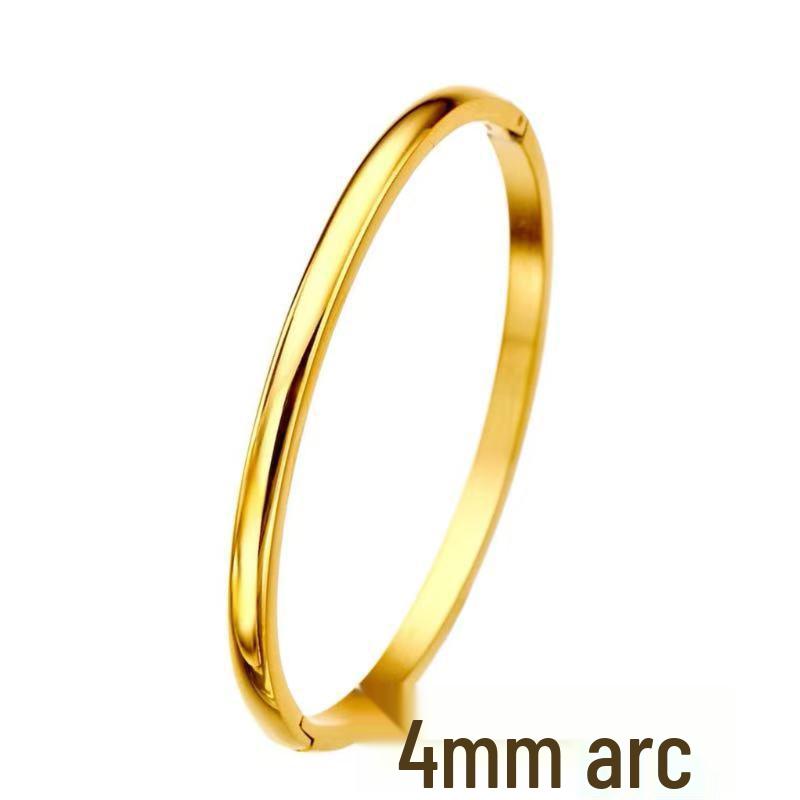 High-End Women's Stainless Steel Bracelet - Non-Fading, Titanium Steel, Elegant Buckle Jewelry