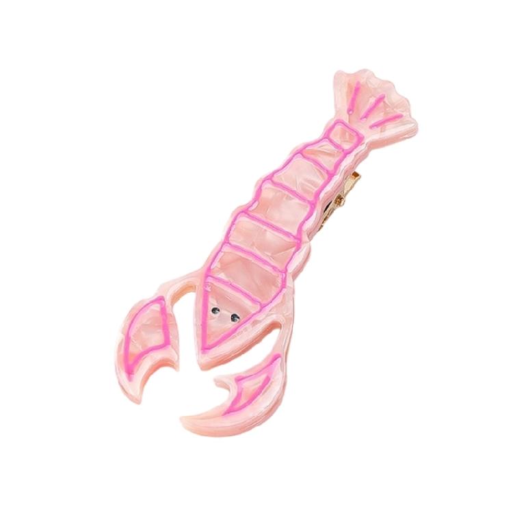 Cartoon Lobster Hair Clip Acetate Hairpin Feminine Hairpins Strong Grip Compact Hair Accessories For Daily Styling 1