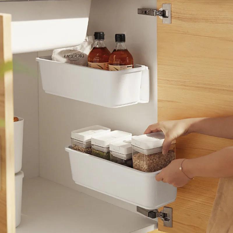 1PC Kitchen Storage Rack Drawer Organizer Under Sink Bathroom Stand Wall-mounted Storage Shelf Space Saver Closet Boxes