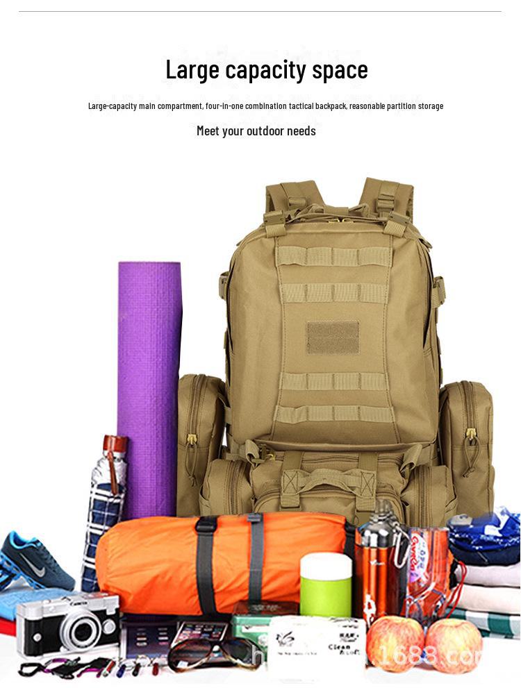 Yakoda Large Capacity Tactical Backpack for Outdoor Camping, Hiking, and Picnics - Wear-Resistant for Men and Women