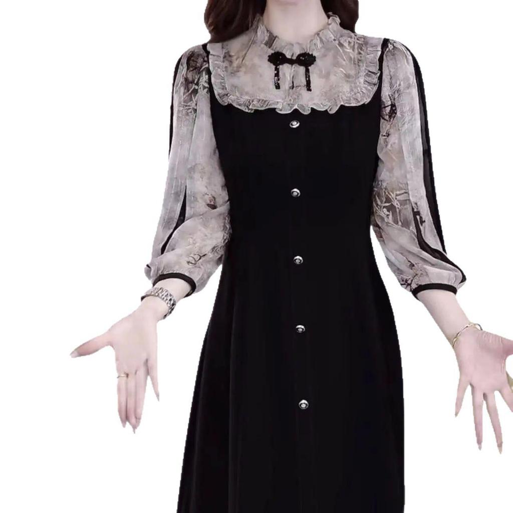 2025 Chic Slimming Summer Faux Two-Piece Dress for Moms