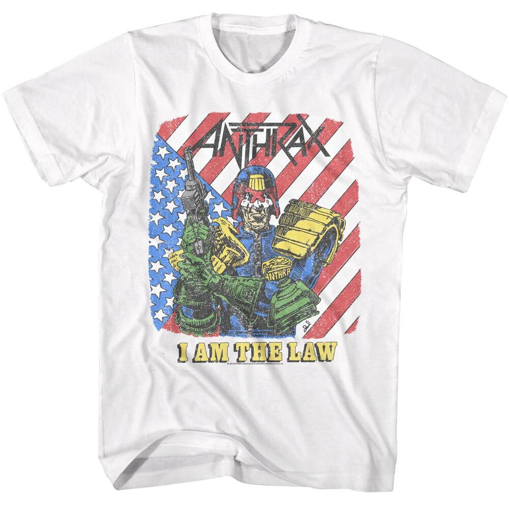 Anthrax I Am The Law Among The Living Album Men s T Shirt Metal Rock Band Merch 4XL