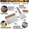 8-piece Bbq accessory kit - professional heavy-duty stainless steel Bbq spatula - ideal choice for iron plate grill, grill, and grill