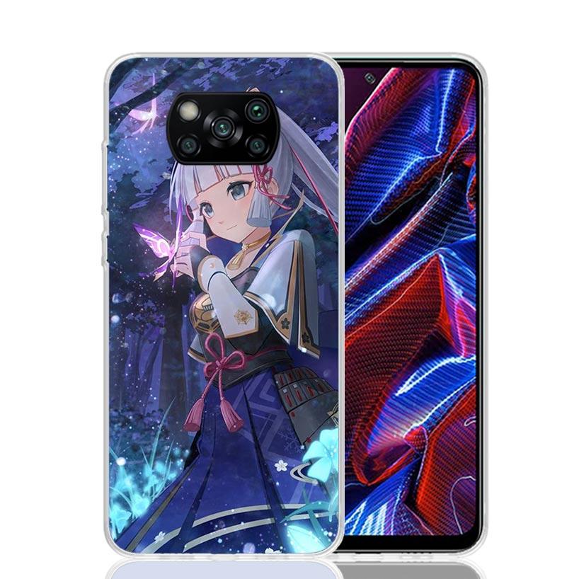 Genshin Impact Kamisato Ayaka Phone Case For Xiaomi Poco F7 Ultra X7 X6 Pro X5 Redmi 15 15C 13 13C 12 12C 10 10A 10C 9 9A 9C 9T