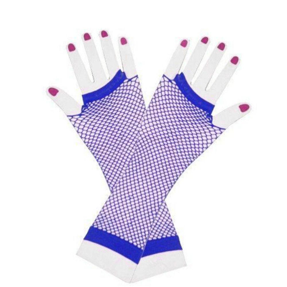 Dance Costume Fingerless Nightclub Mesh Net Fishing Net Mesh Gloves Punk Glove Long Glove Gloves