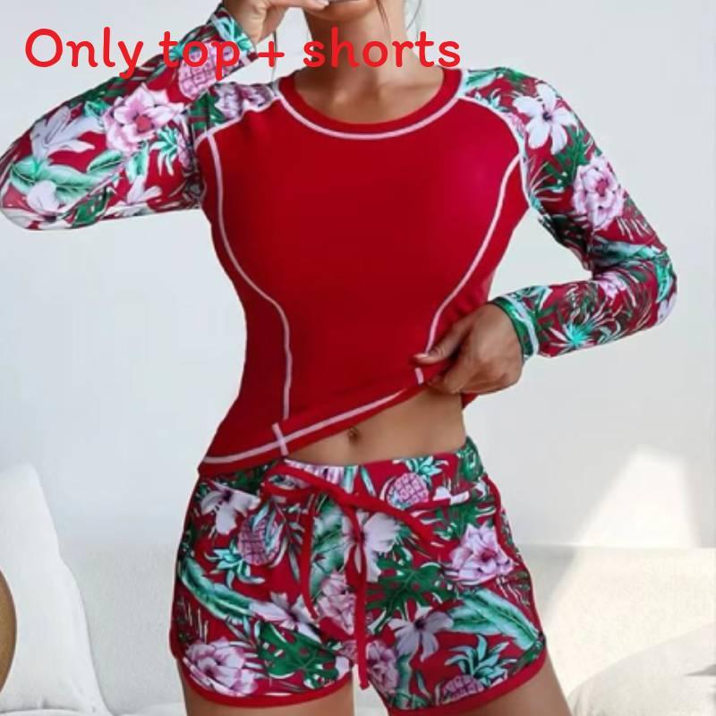 Costume da Bagno da Ragazza a Manica Lunga con Protezione UV per Sport Acquatici