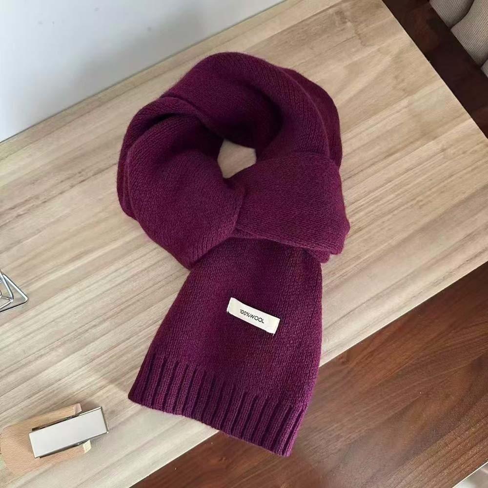 Soft Long Thickened Neckscarf Cold-proof Winter Warmer Scarf Large Knitting Wool Scarf  Autumn