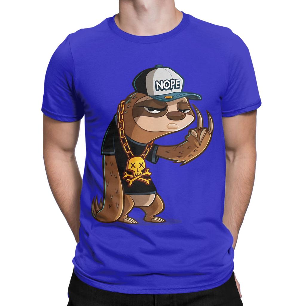 Nope Urban Sloth Graphic 100 Cotton Tshirt Sloth Flash Tops Tees For Unisex