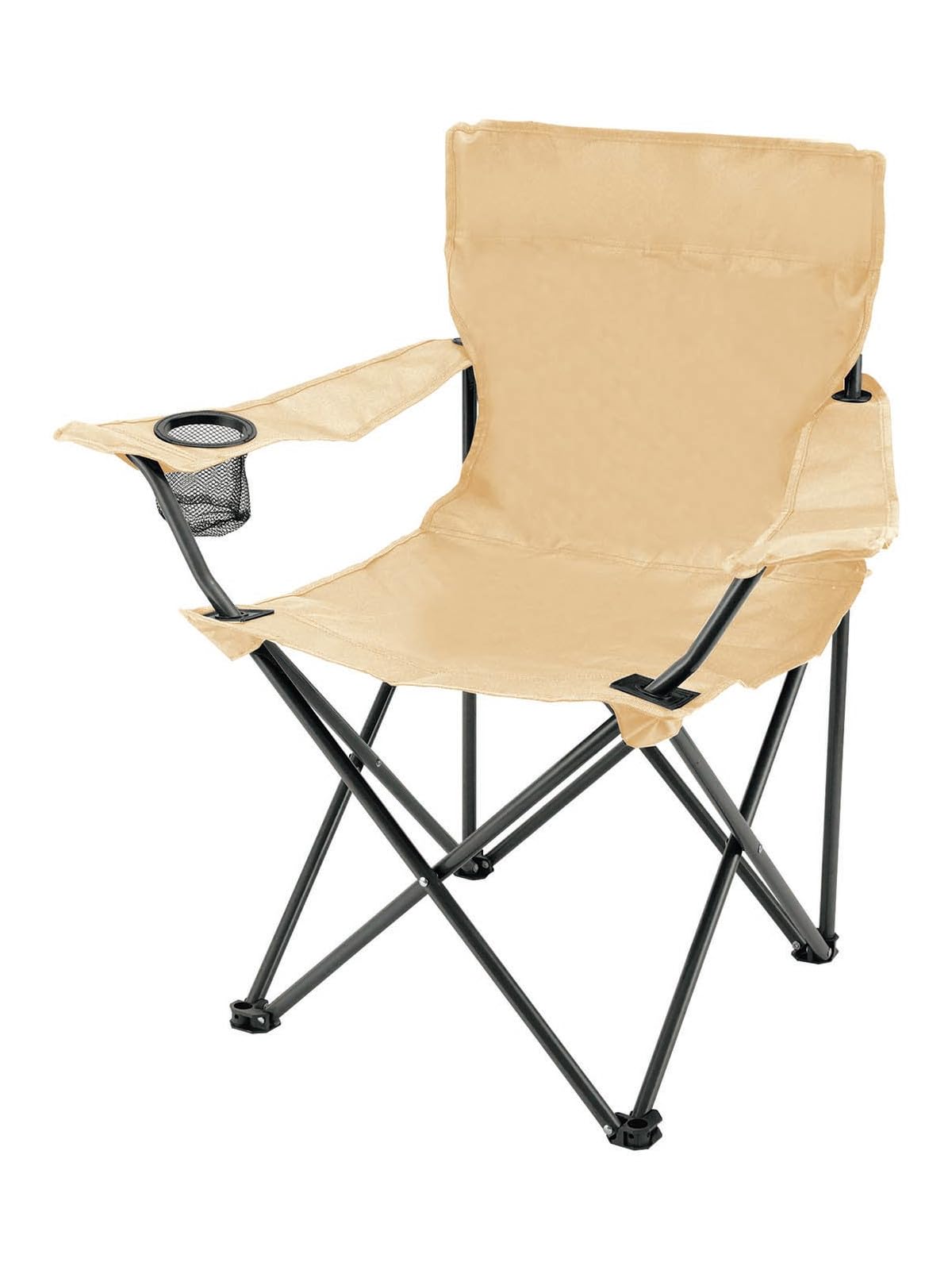 

Kakusei Leisure Chair Portable with Armrests Load Capacity 80kg 80cm x 47cm x 80cm Beige Scratch Resistant Powder Coating Storage Bag Included бежевый