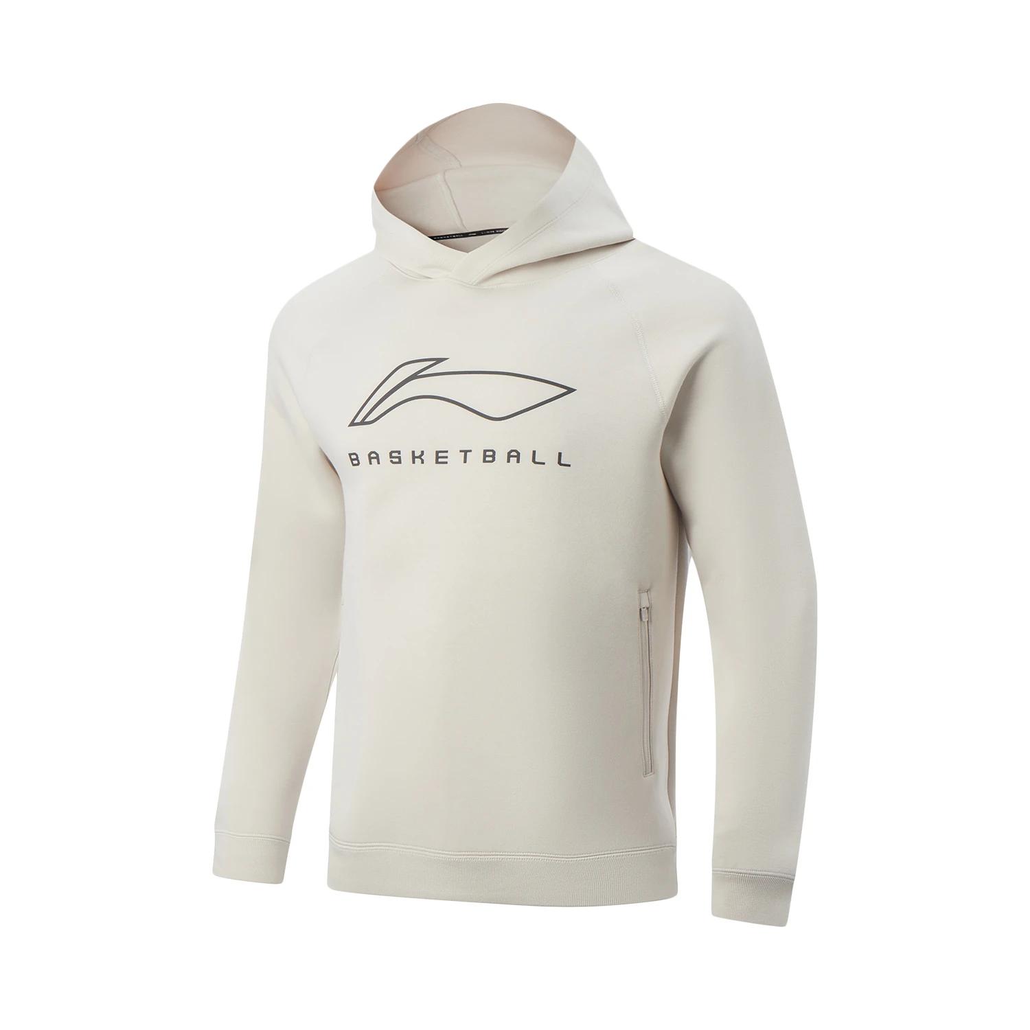 Li-Ning Профессиональная баскетбольная серия Худи-пуловер с надписью Повседневная простая толстовка Мужская толстовка AWDV549-2 M