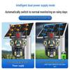Solar-Powered Outdoor Surveillance Camera with Three-Screen HD Monitoring for Ponds and Orchards