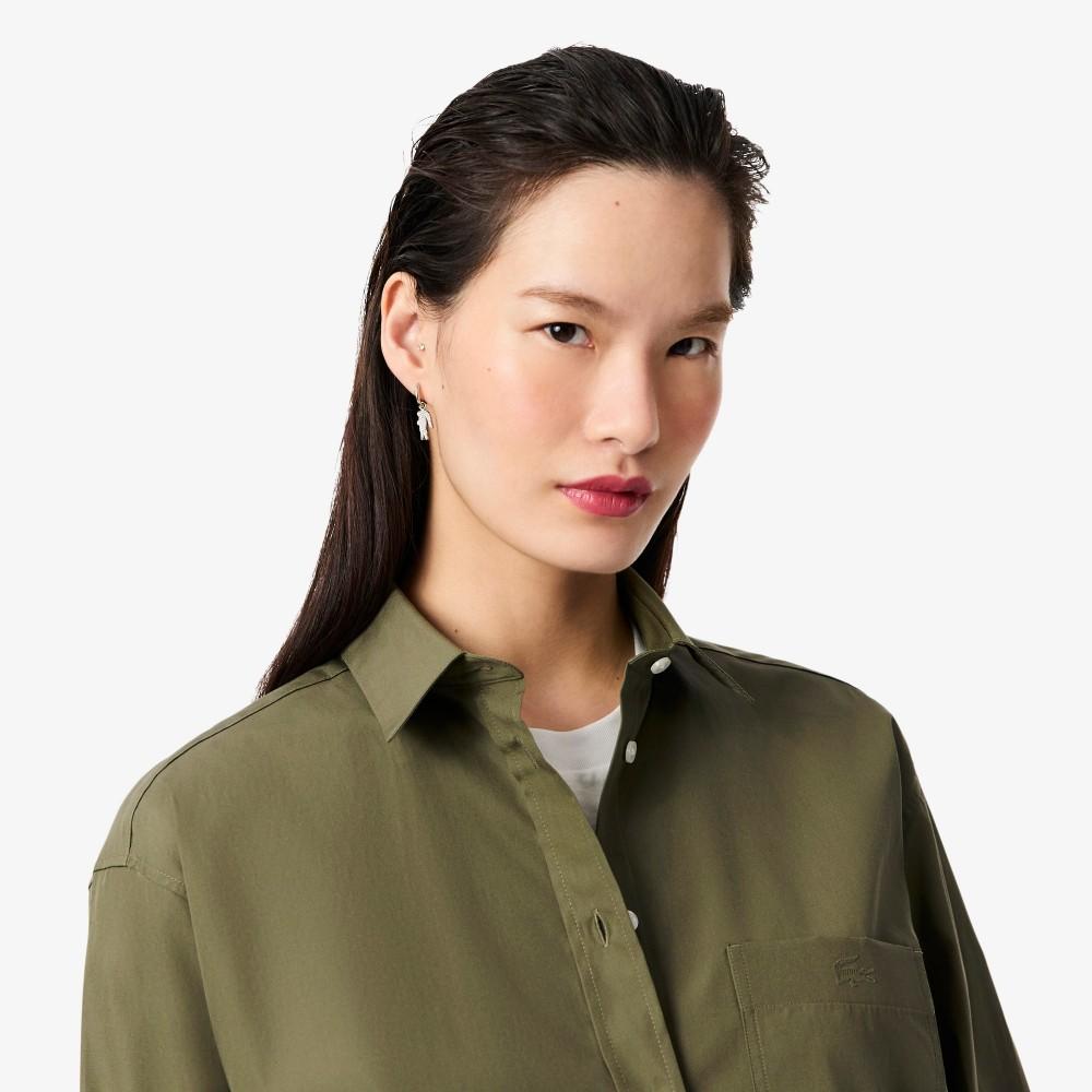 [lacoste] Women's Oversized Poplin Shirt CF0215-55NE9F