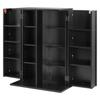 Media Storage Cabinet, 4-Tier DVD Shelf Organizer, 610 X 368 X 846 Mm Multimedia Storage Organizer for CDs, DVDs, Books, Games, CD Shelf for Living