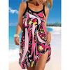 Ladies' Fashionable 3D Printed Floral Pattern Print Summer Suspender Seaside Dress
