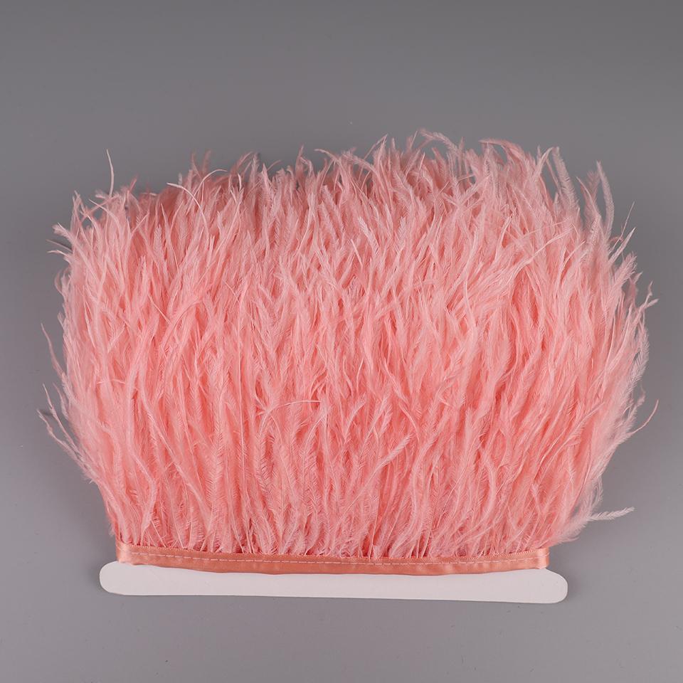 2M Pštrosí peří na stuze pro vyšívání šití do šatů ozdobné peří na pásce třásně pro oblečení