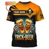 Druck Lustiges Bierbauch T-Shirt Oberteile für Männer Sommer Kurzarm Rundhals T-Shirts Neu bei Herren Bier Grafik T-Shirts