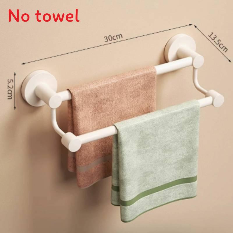 Modern Stainless Steel Double Towel Bar With Load Capacity For Bathroom Storage
