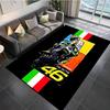 The Doctor Cartoon Head Yellow Carpet Mat Racing Theme Living Room Rug with Number 46 Signature Home Decoration Rugs for Bedroom