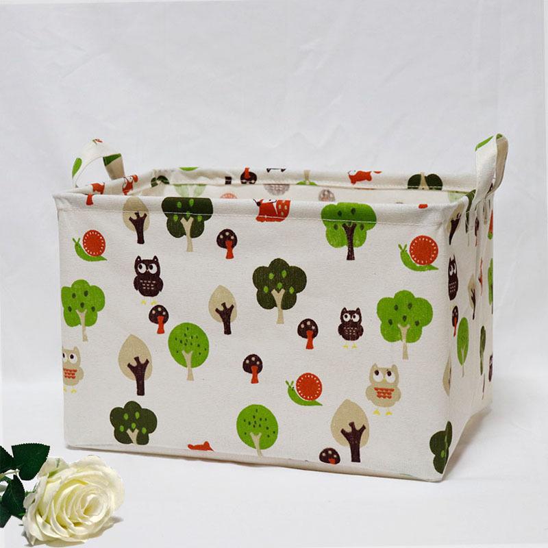 Large Capacity Foldable Storage Basket Household Waterproof Fabric Storage Box with Handle Rectangular Toy Organizer Storage Art