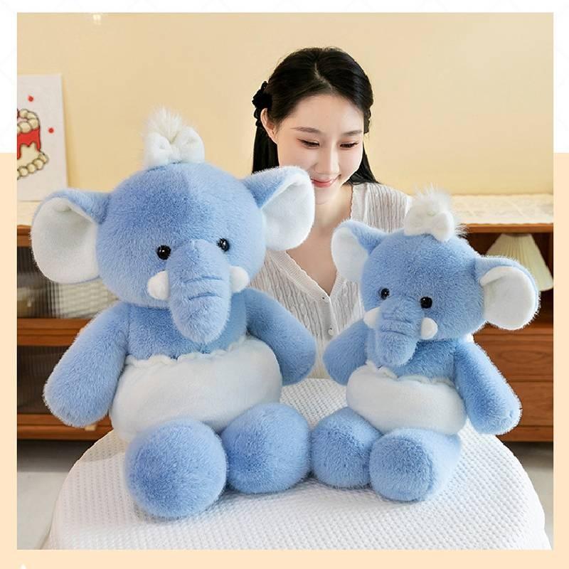 Adorable Plush Fox Elephant Doll Cozy Stuffed Toy Creative Soft Animal Gift 45cm 60cm