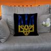 Tryzub Ukraine Pillow Case Square Double-Sided Printing Short Plush Sofa Cushion Cover Bedroom Bedside Pillow